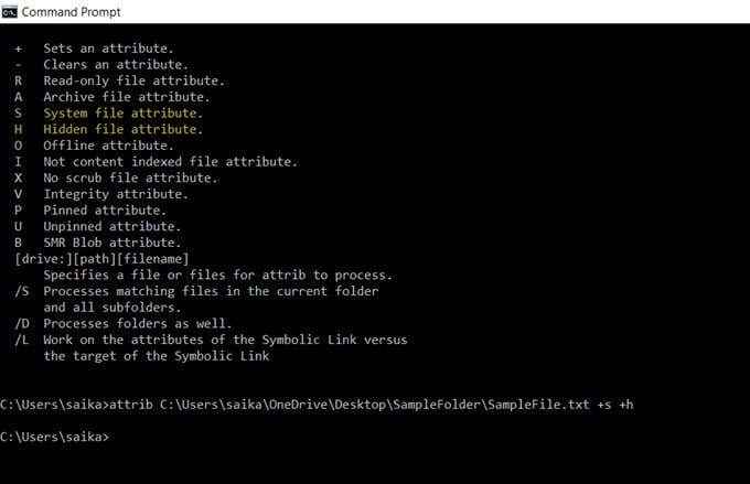 Set file attributes